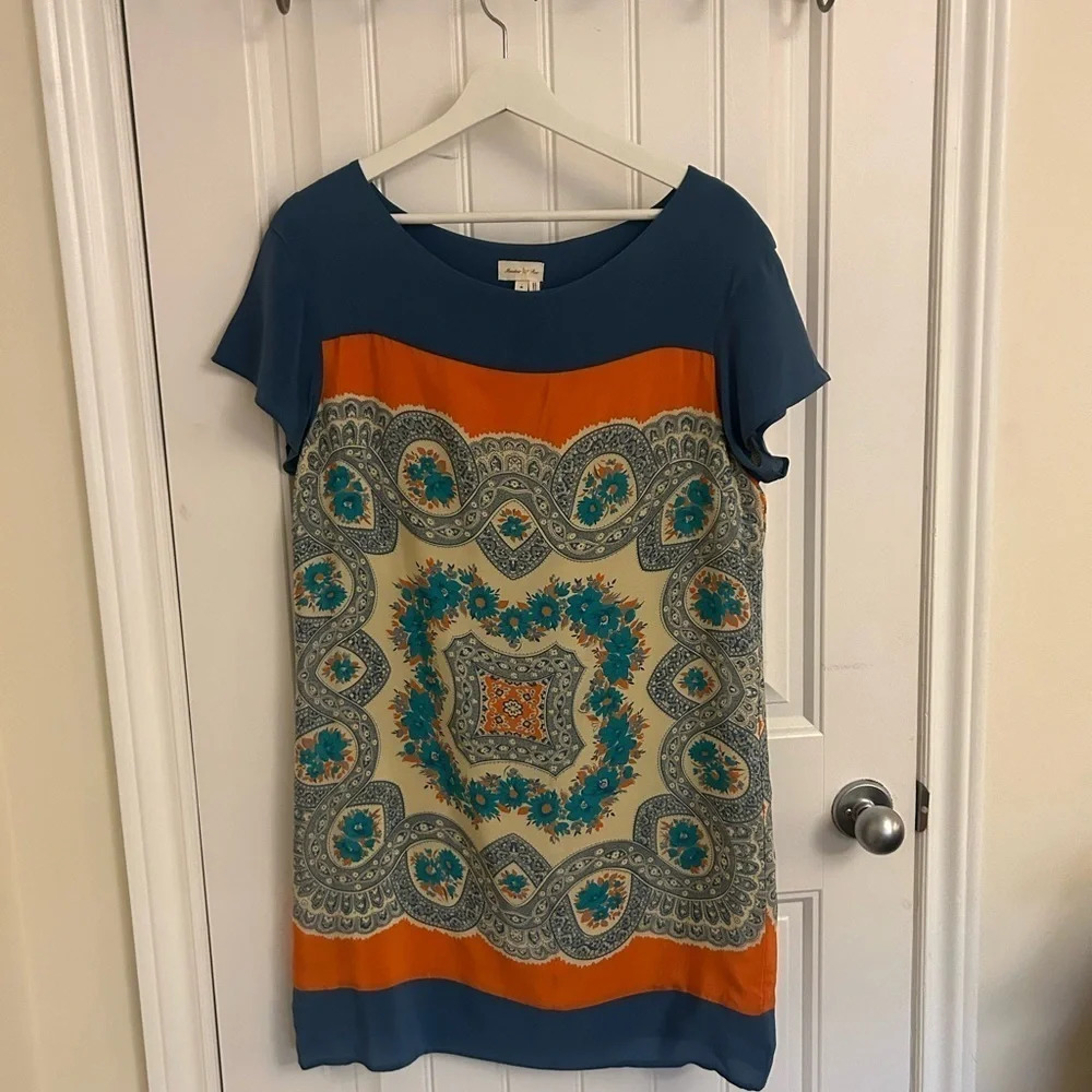 Anthropologie Meadow Rue 100 percent silk dress size M - Picture 6 of 7